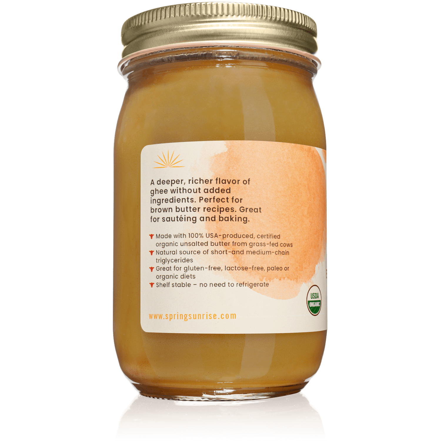 Brown Butter Organic Grass Fed Ghee